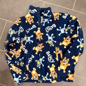 Adult Bluey Fleece Pullover - Navy Blue